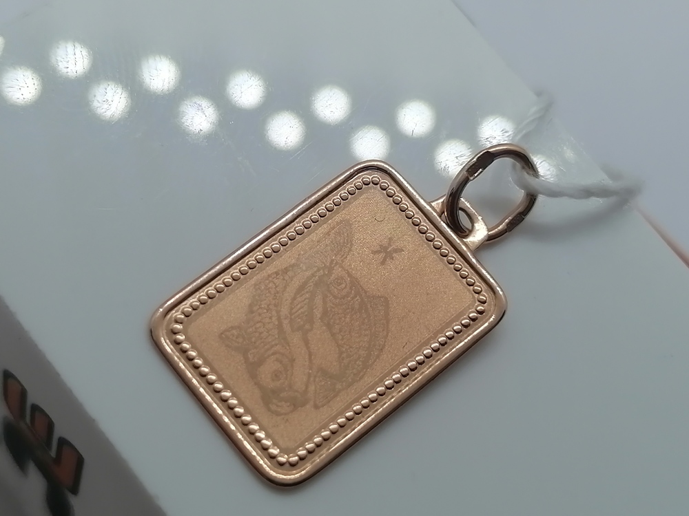 ПОДВЕСКА ЗНАК ЗОДИАКА РЫБЫ Au 585