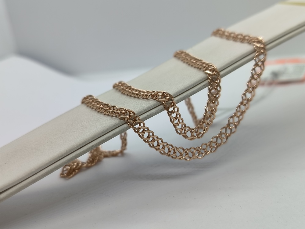 ЦПР2585 ЦЕПЬ ПУСТОТЕЛАЯ Ромб двойной (Au 585)