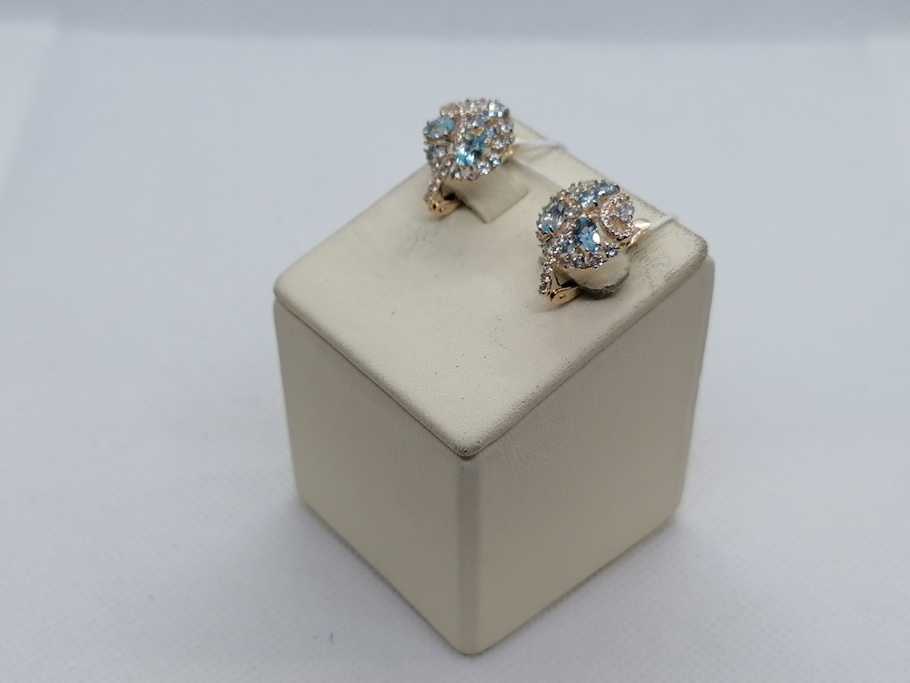 СКМИ585 СЕРЬГИ С КАМНЯМИ (Au 585)