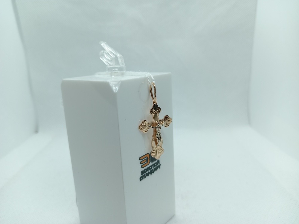 ПОДВЕСКА КРЕСТ БЕЗ КАМНЯ (Au 585)