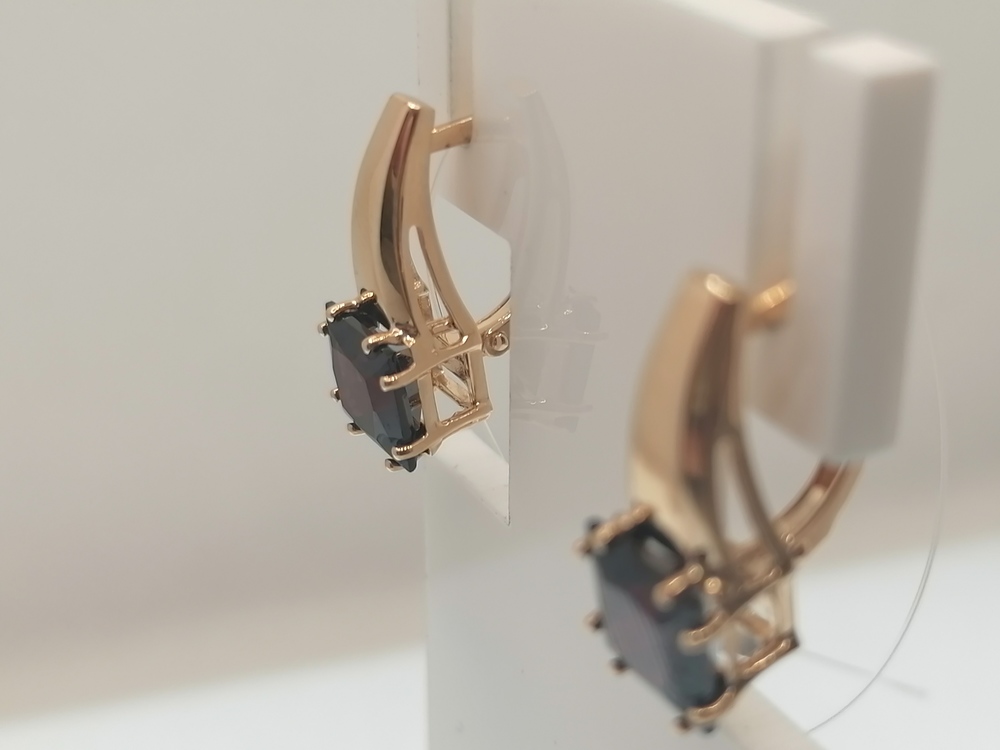 СЕРЬГИ РАУХ-ТОПАЗ (Au 585)