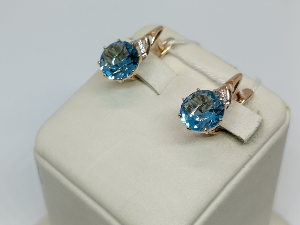 СКМИ585 СЕРЬГИ С КАМНЯМИ (Au 585)