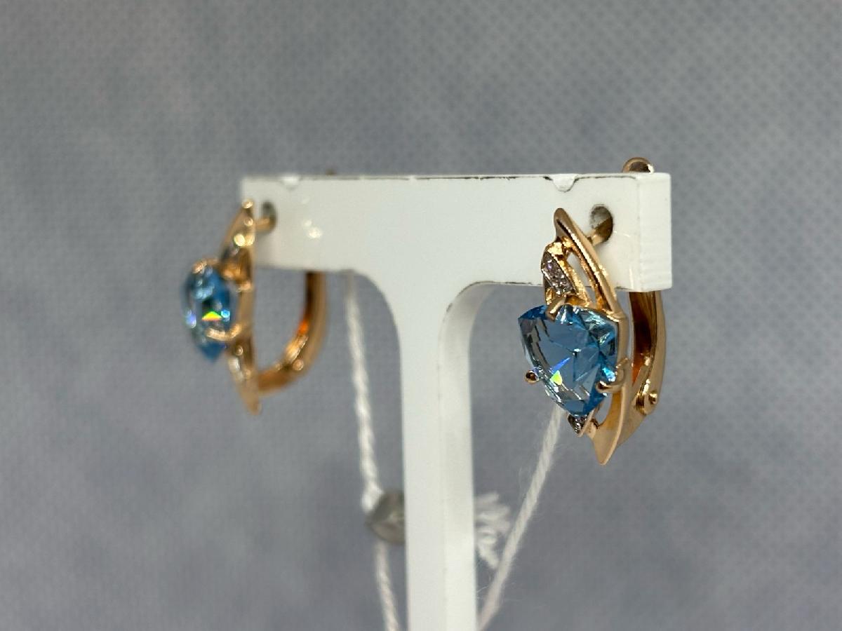 СКМИ585 СЕРЬГИ С КАМНЯМИ (Au 585)