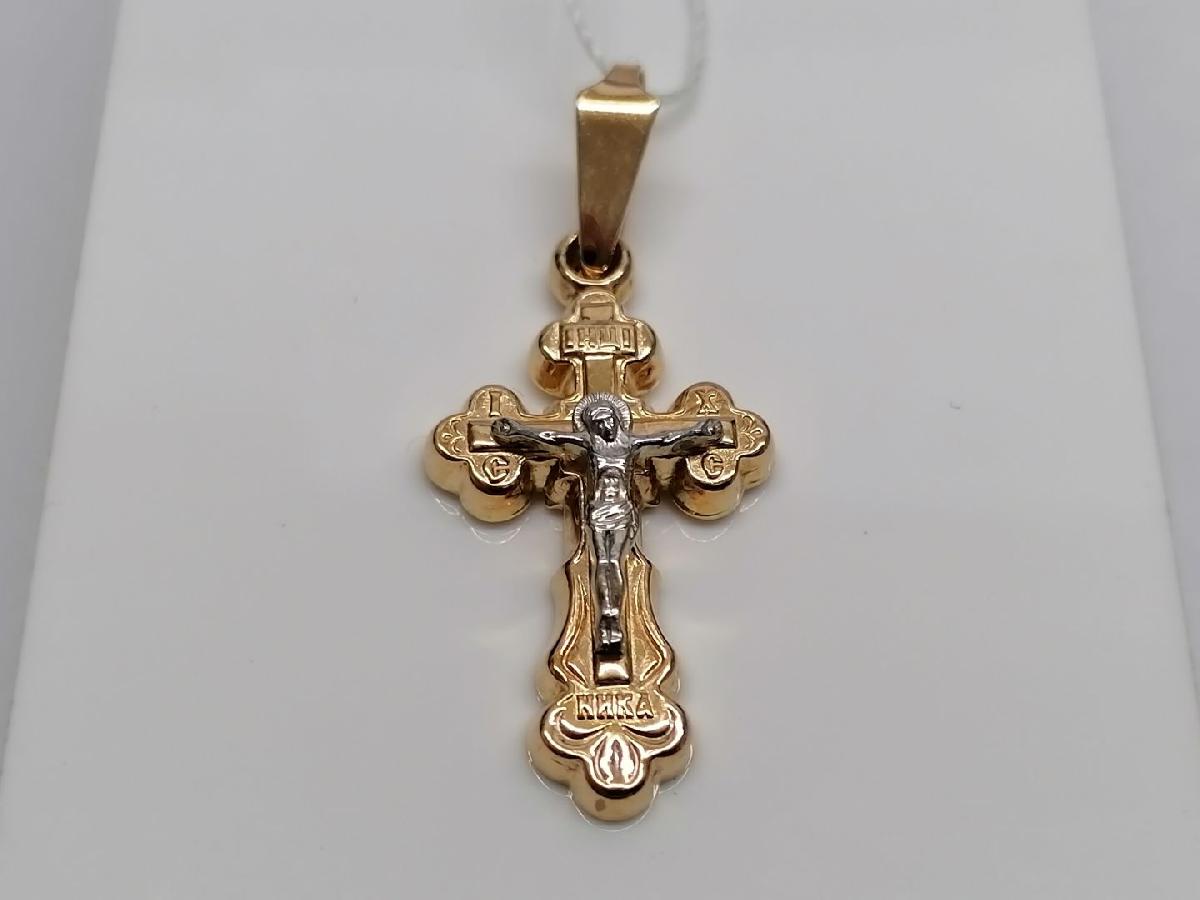 ПОДВЕСКА КРЕСТ без камня (Au 585)