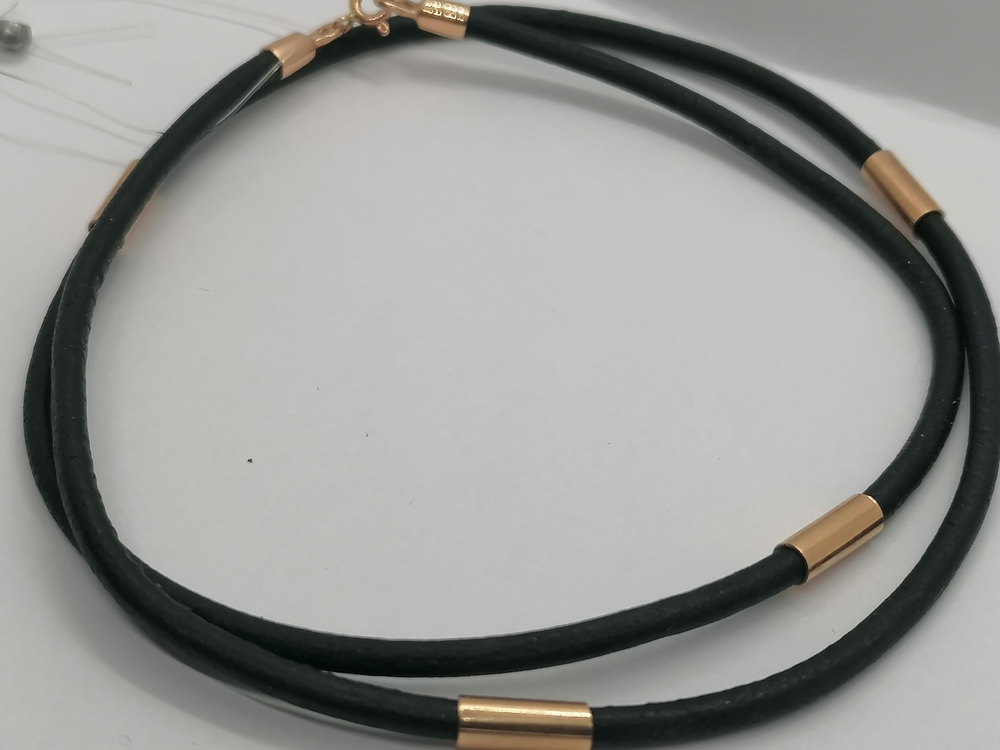 682КЖ-4 КОЛЬЕ КОЖА (Au 585)