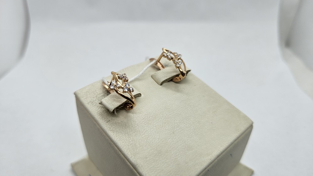 СКМИ585 СЕРЬГИ С КАМНЯМИ (Au 585)