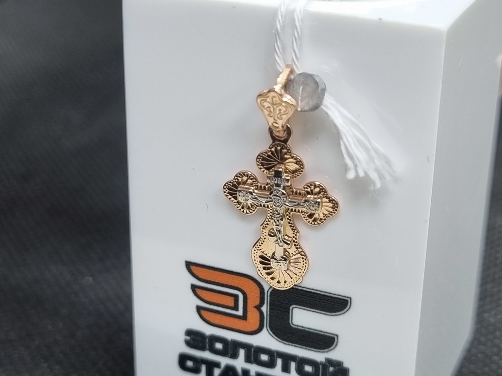 ПОДВЕСКА КРЕСТ БЕЗ КАМНЯ (Au 585)