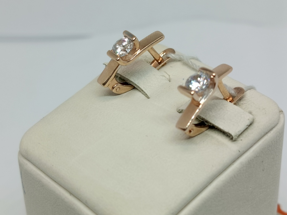 СЕРЬГИ С КАМНЕМ (Au 585)