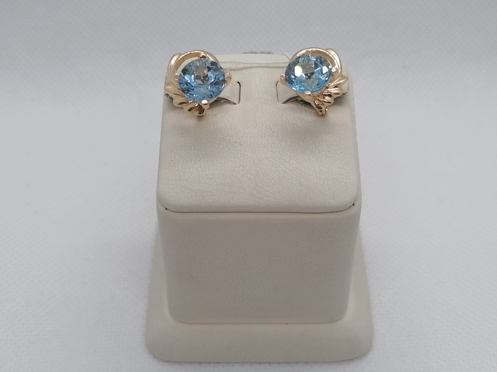 СЕРЬГИ С КАМНЕМ (Au 585)