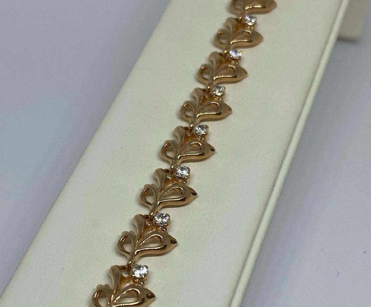 Б585 БРАСЛЕТ С КАМНЯМИ (Au 585)