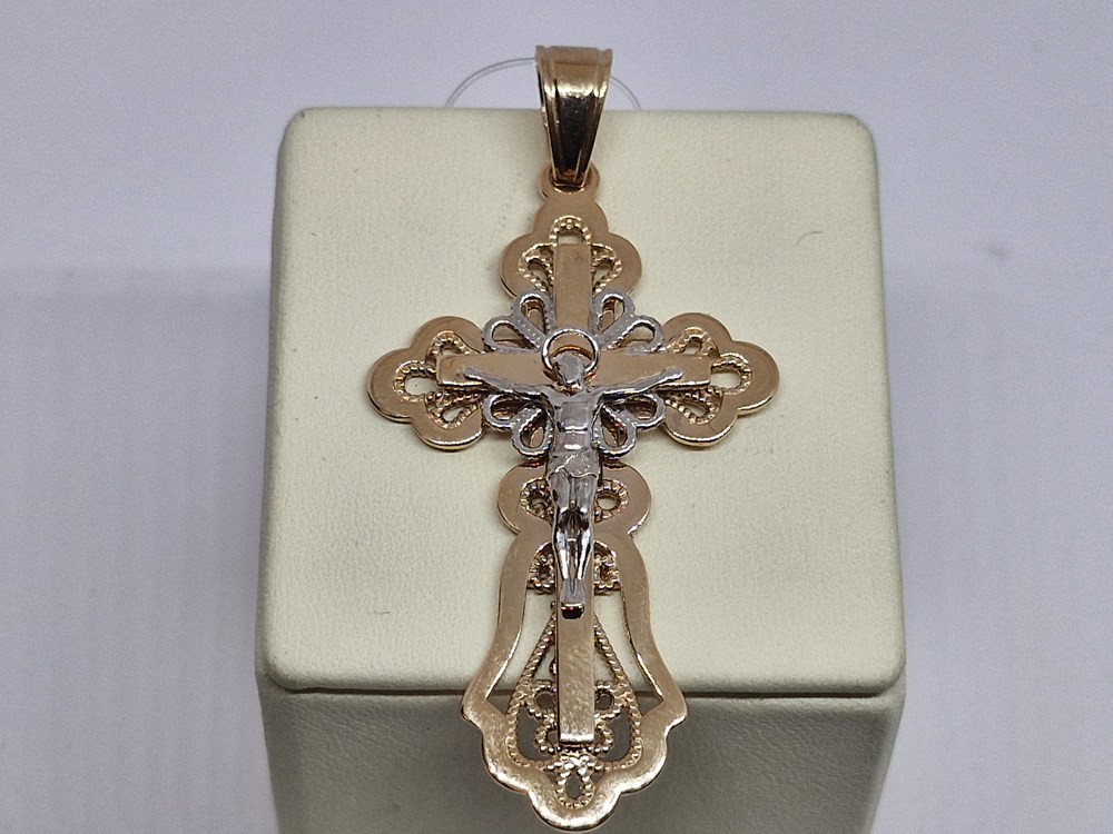 ПОДВЕСКА КРЕСТ без камня (Au 585)