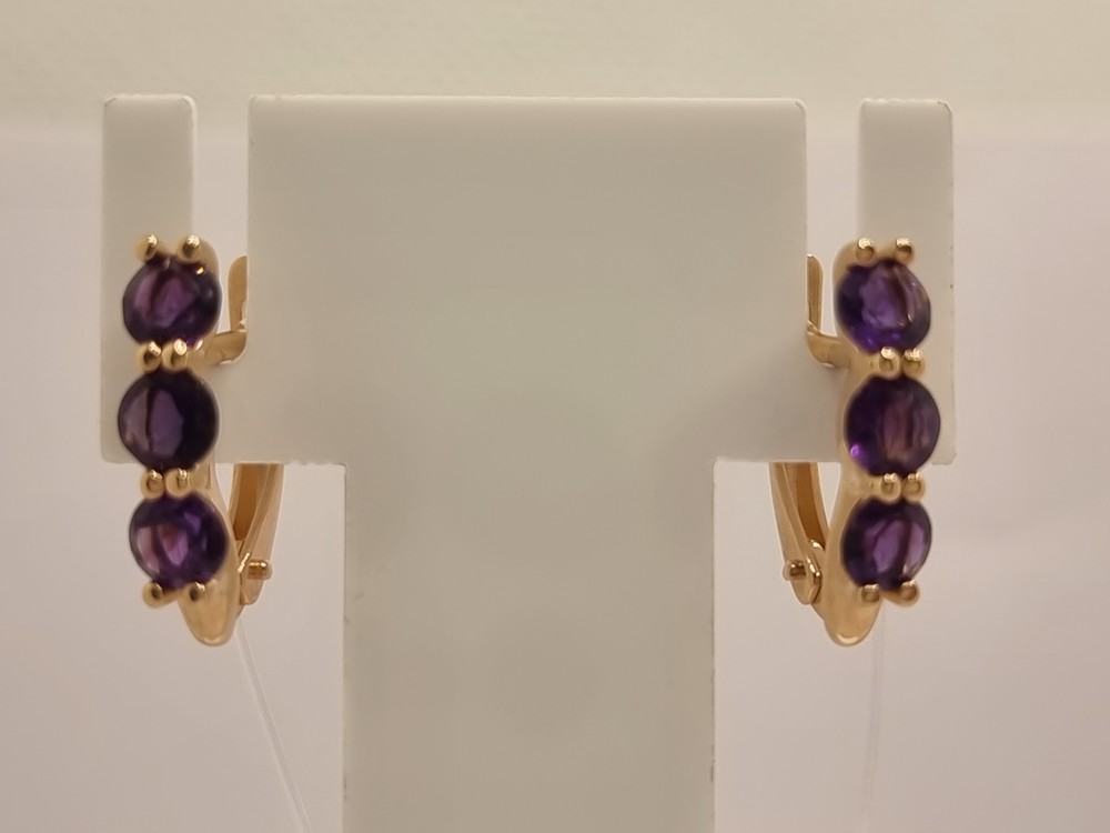 728646 СЕРЬГИ С КАМНЯМИ (Au 585)