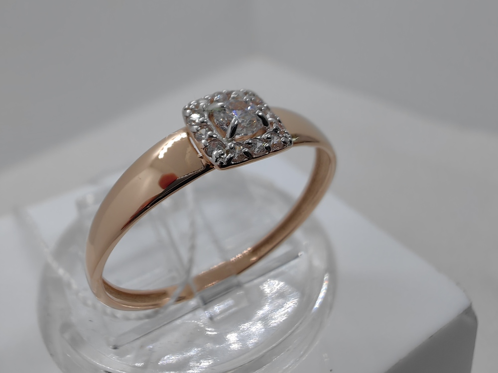 КОЛЬЦО С КАМНЯМИ (Au 585)