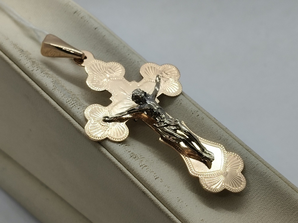 ПОДКБК585 ПОДВЕСКА КРЕСТ БЕЗ КАМНЯ (Au 585)