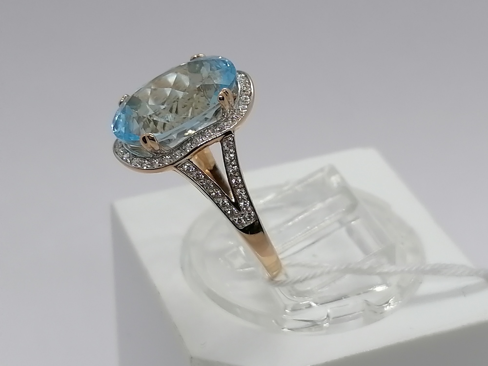 КОЛЬЦО С КАМНЯМИ (Au 585)