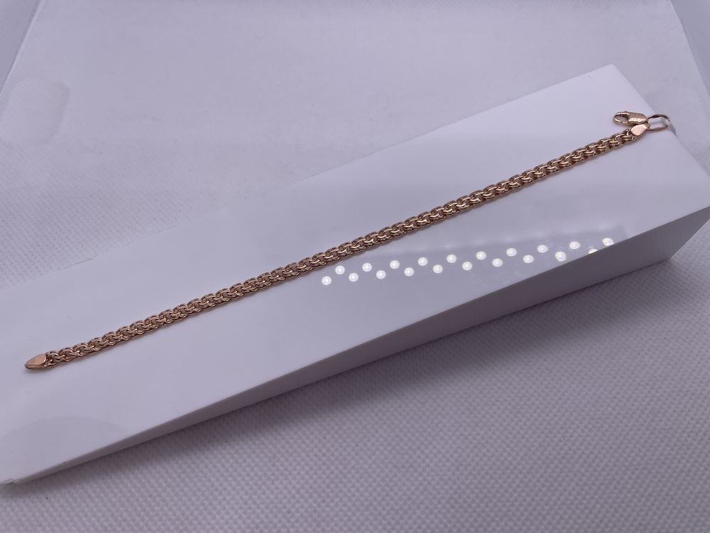 БЛБ585 БРАСЛЕТ ПОЛНОВЕСНЫЙ Бисмарк (Au 585)