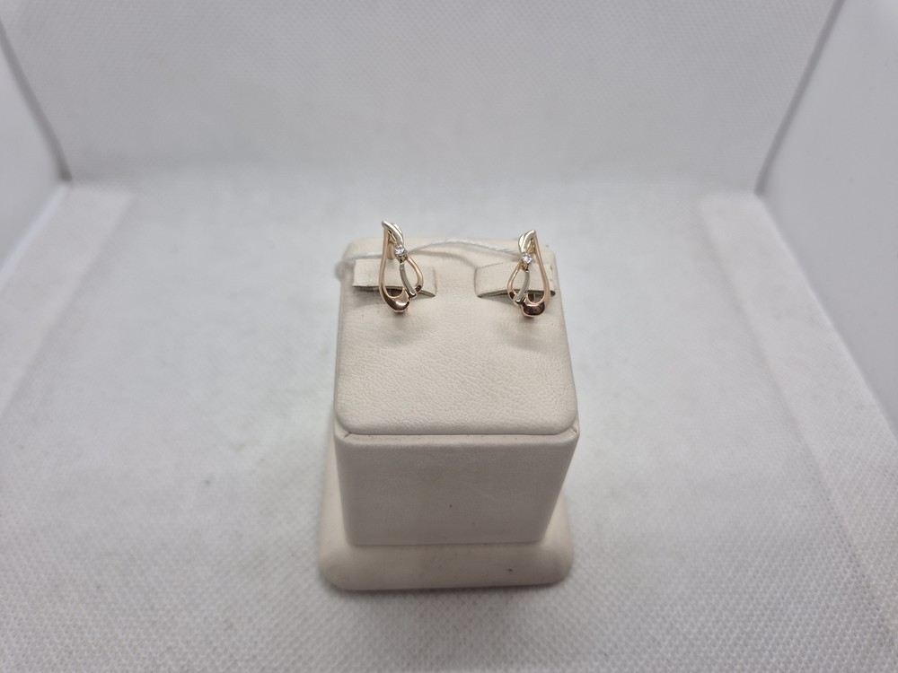 СКМ585 СЕРЬГИ С КАМНЕМ (Au 585)