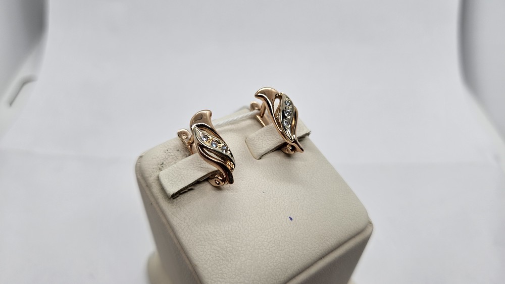 СКМИ585 СЕРЬГИ С КАМНЯМИ (Au 585)