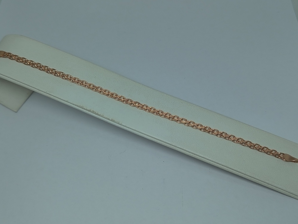 БРАСЛЕТ ПУСТОТЕЛЫЙ Бисмарк машинный (Au 585)