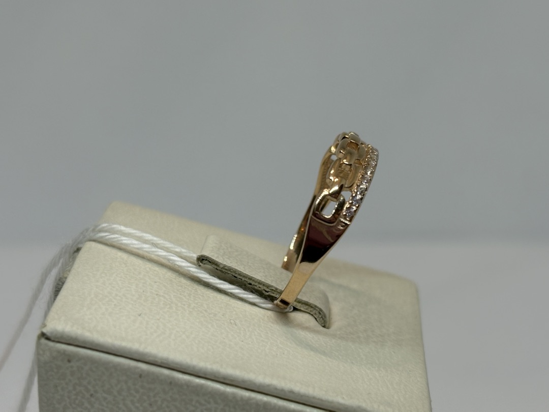 КОЛЬЦО С КАМНЯМИ (Au 585)