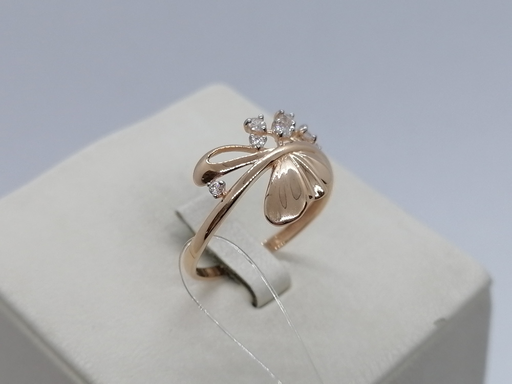 КОЛЬЦО С КАМНЯМИ (Au 585)