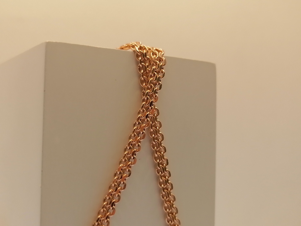 8050202П-45 ЦЕПЬ ПУСТОТЕЛАЯ Бисмарк машинный (Au 585)