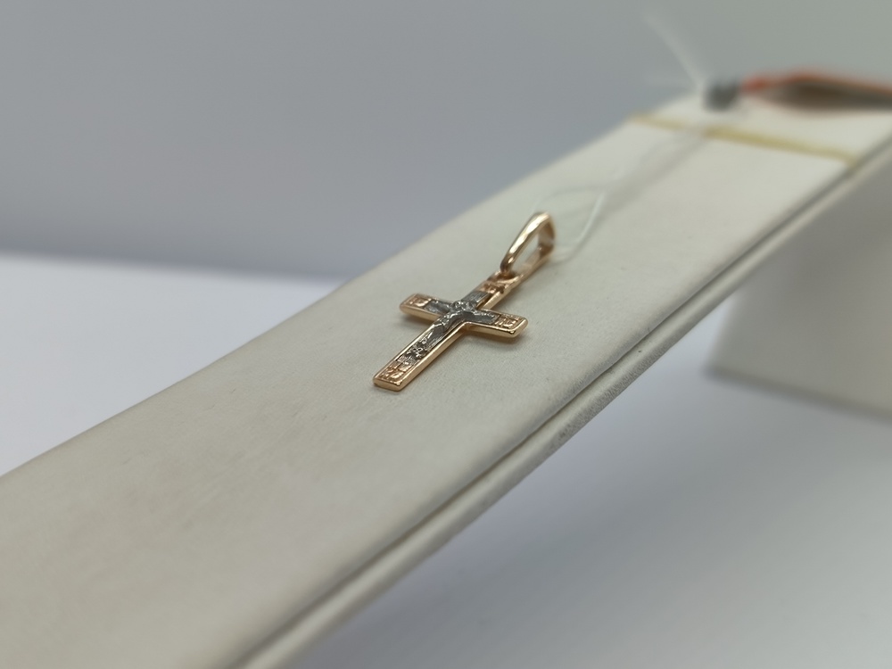 ПОДКБК585 ПОДВЕСКА КРЕСТ БЕЗ КАМНЯ (Au 585)