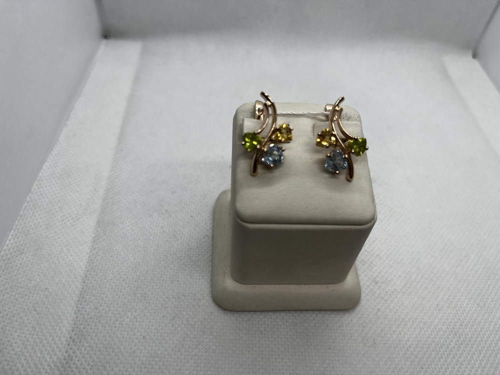 СЕРЬГИ С КАМНЯМИ (Au 585)