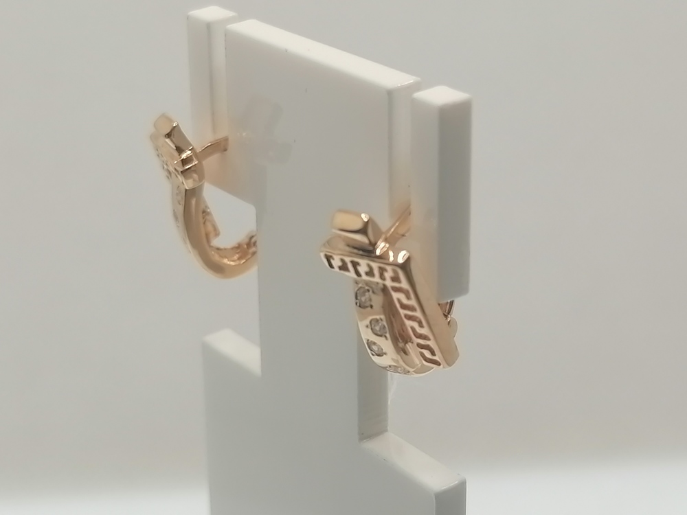 СКМИ585 СЕРЬГИ С КАМНЯМИ (Au 585)