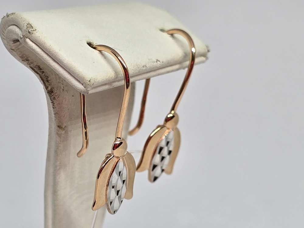 СЕРЬГИ ПЕТЕЛЬКА без камня (Au 585)