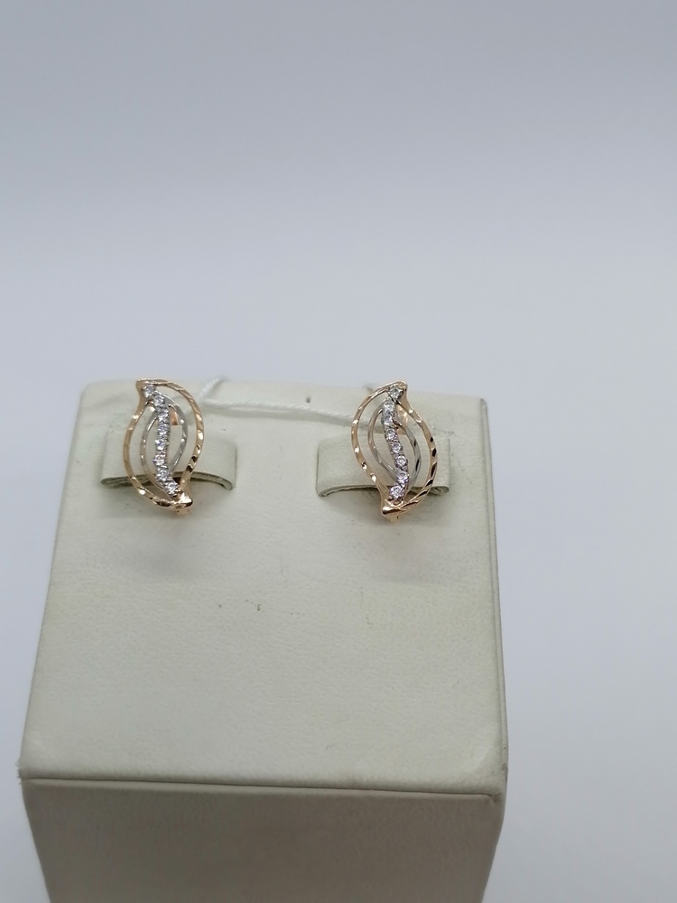 СКМИ585 СЕРЬГИ С КАМНЯМИ (Au 585)