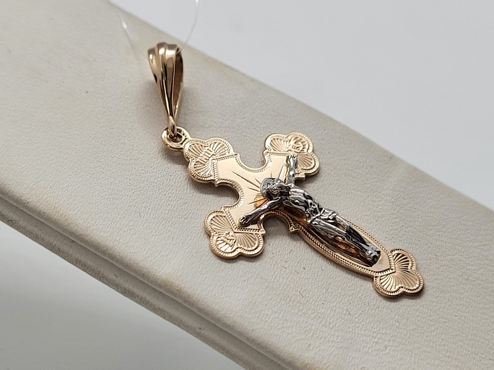 ПОДВЕСКА КРЕСТ без камня (Au 585)