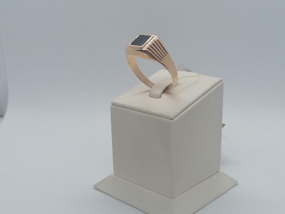 4186эс10 КОЛЬЦО ПЕЧАТКА Эмаль (Au 585)