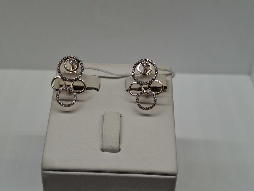 СКМИ585 СЕРЬГИ С КАМНЯМИ (Au 585)