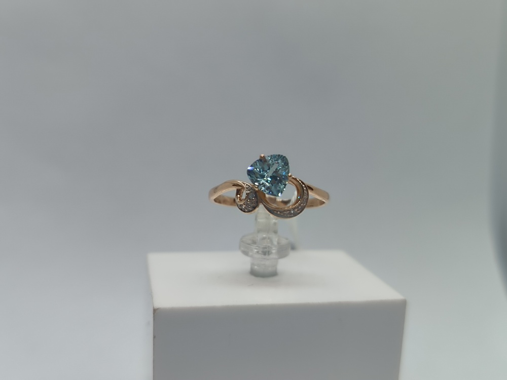 КОЛЬЦО С КАМНЯМИ (Au 585)