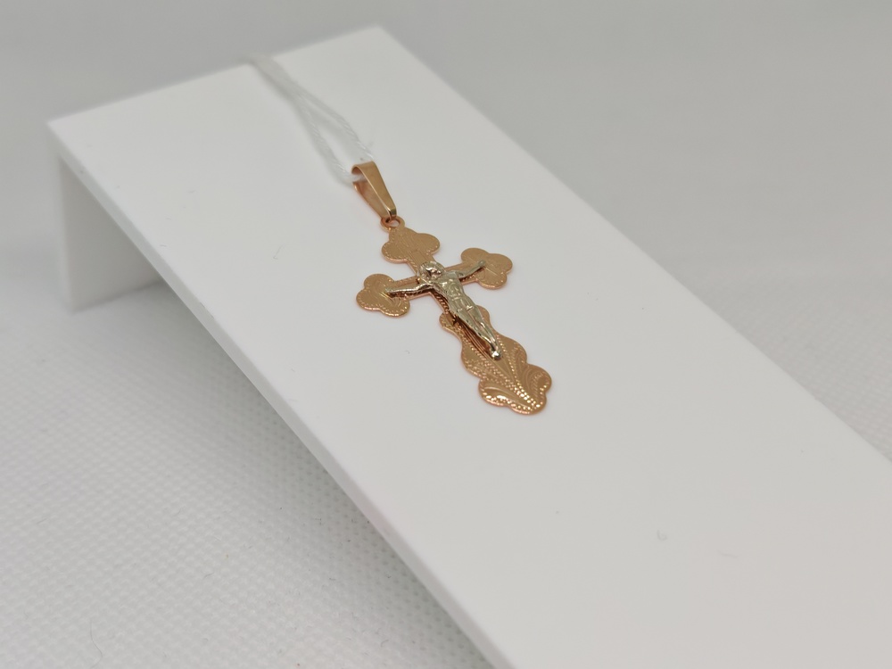 ПОДВЕСКА КРЕСТ БЕЗ КАМНЯ (Au 585)