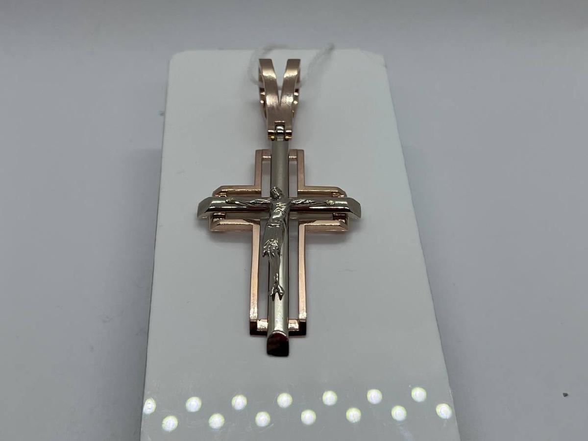 ПОДКБК585 ПОДВЕСКА КРЕСТ БЕЗ КАМНЯ (Au 585)