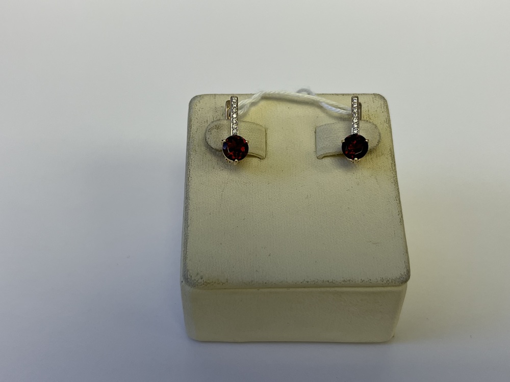 СКМИ585 СЕРЬГИ С КАМНЯМИ (Au 585)