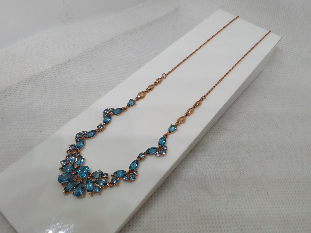 КОЛЬЕ С КАМНЯМИ Au 585