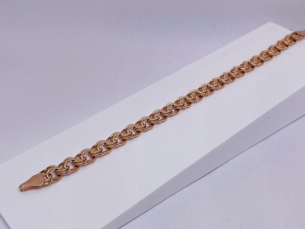 БРАСЛЕТ ПУСТОТЕЛЫЙ Бисмарк (Au 585)