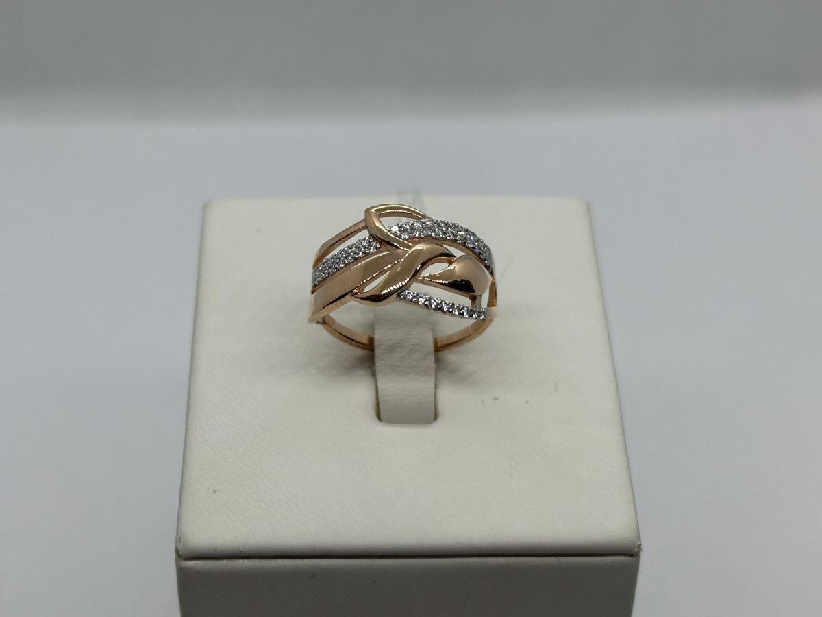 КОЛЬЦО С КАМНЯМИ (Au 585)