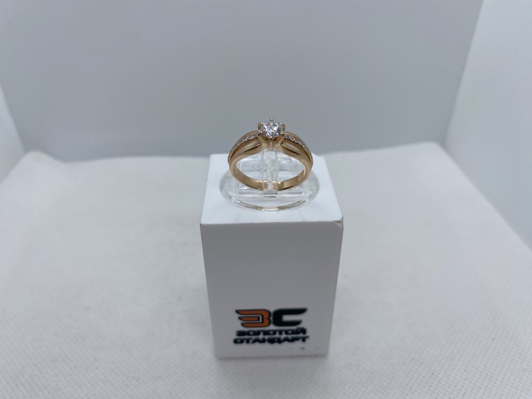 КОЛЬЦО С КАМНЯМИ (Au 585)