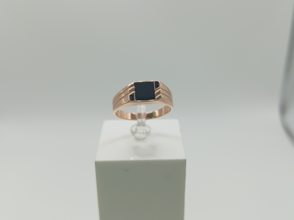 08-540160 КОЛЬЦО ПЕЧАТКА с камнями (Au 585)