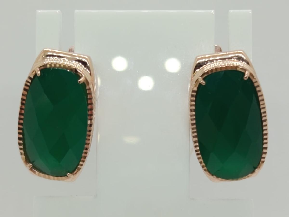 СЕРЬГИ АГАТ (Au 585)