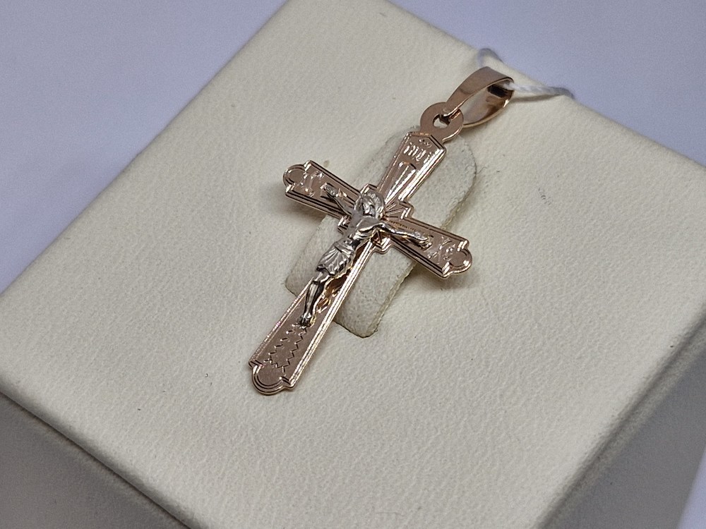 102-ИХ-22.23-12 ПОДВЕСКА КРЕСТ (Au 585)