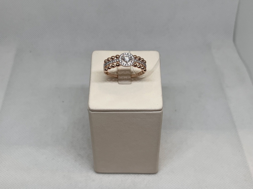 КОЛЬЦО С КАМНЯМИ (Au 585)