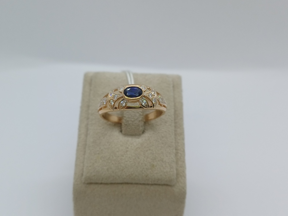 КОЛЬЦО С КАМНЯМИ (Au 585)