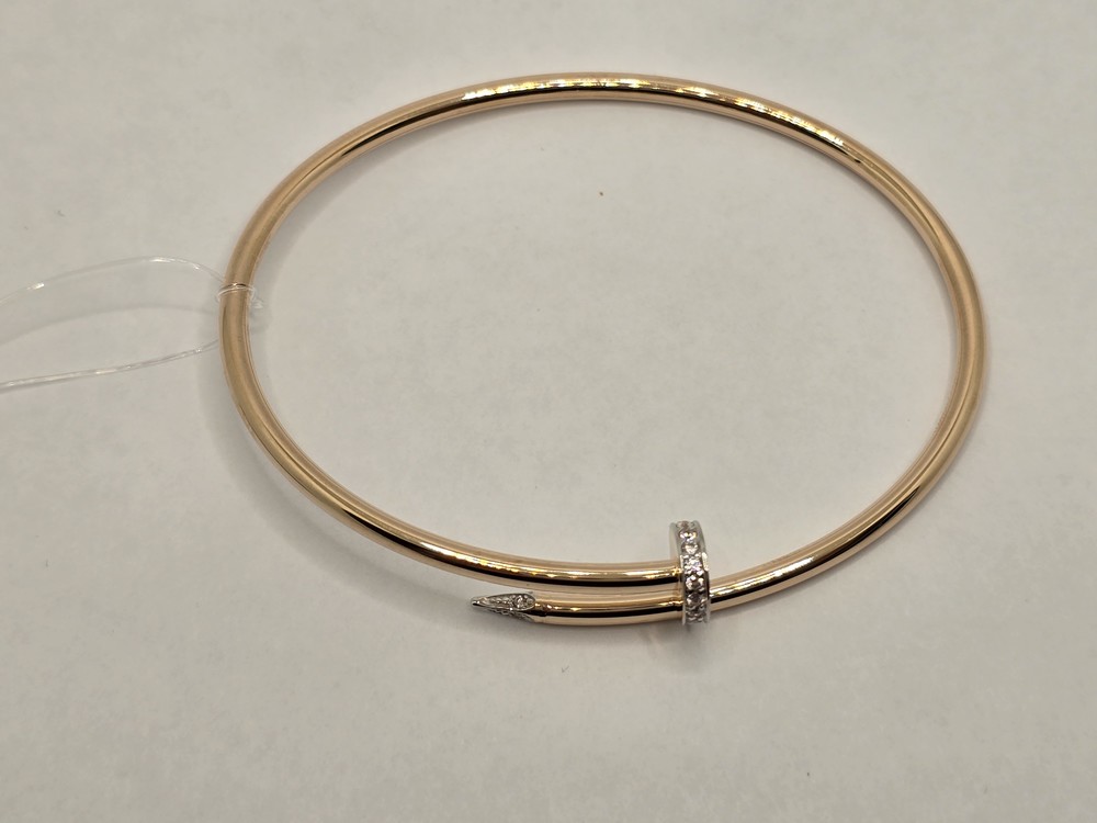 070029 БРАСЛЕТ ЖЕСТКИЙ с камнями (Au 585)