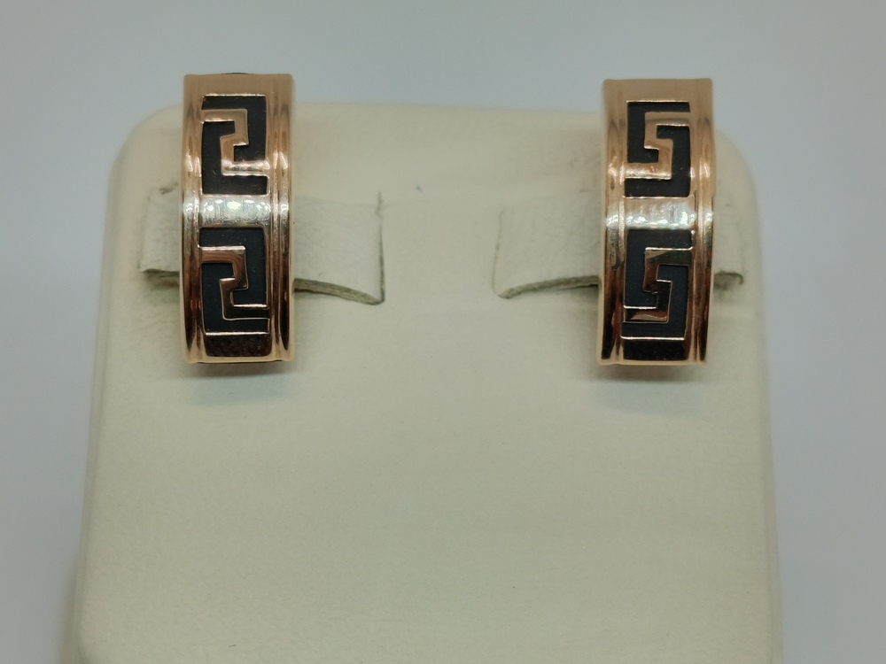 02231К СЕРЬГИ КАУЧУК (Au 585)