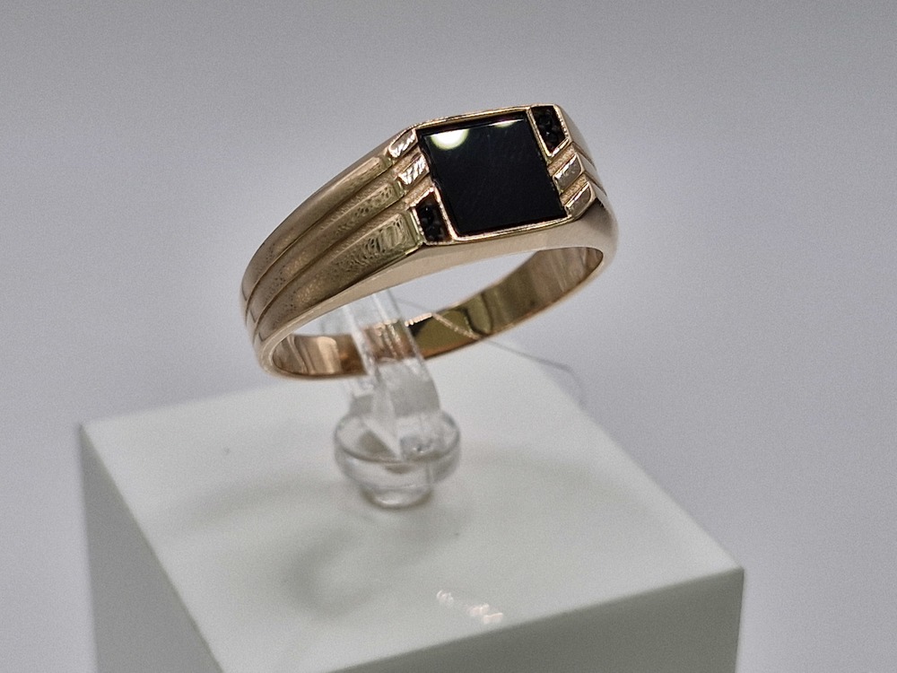 08-540160 КОЛЬЦО ПЕЧАТКА с камнями (Au 585)